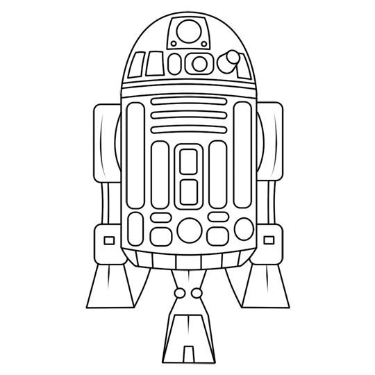 Lego Star Wars Coloring Pages R2D2 1