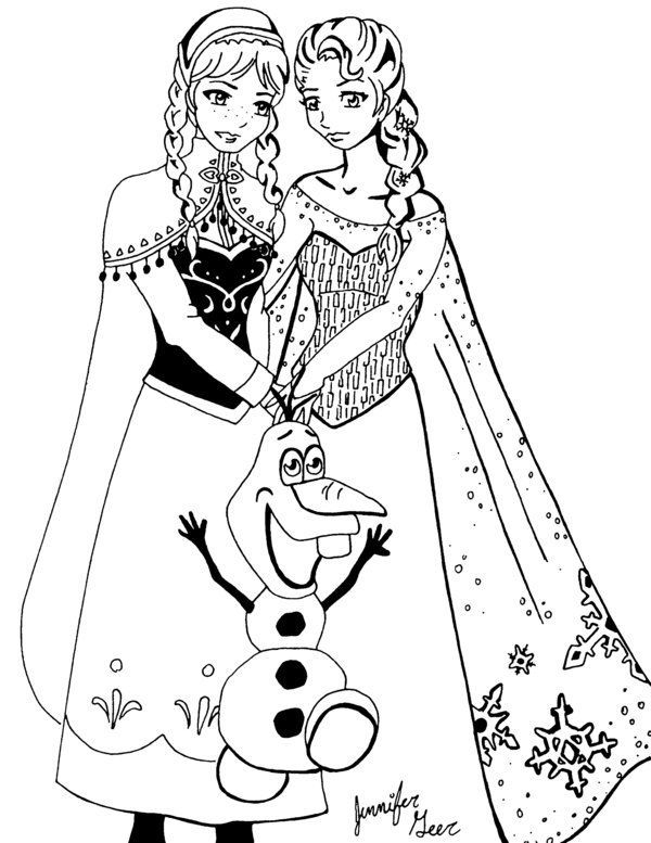 Tranh Tô Màu Elsa Và Anna11