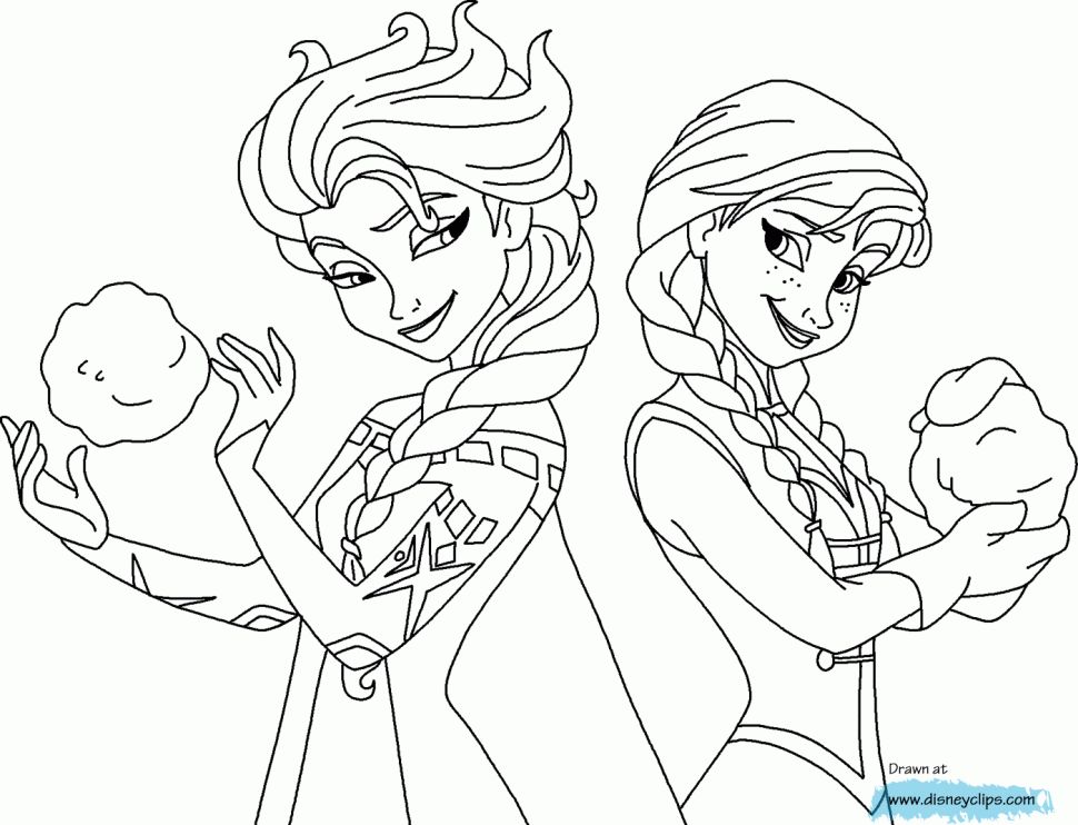 Tranh Tô Màu Elsa Và Anna15