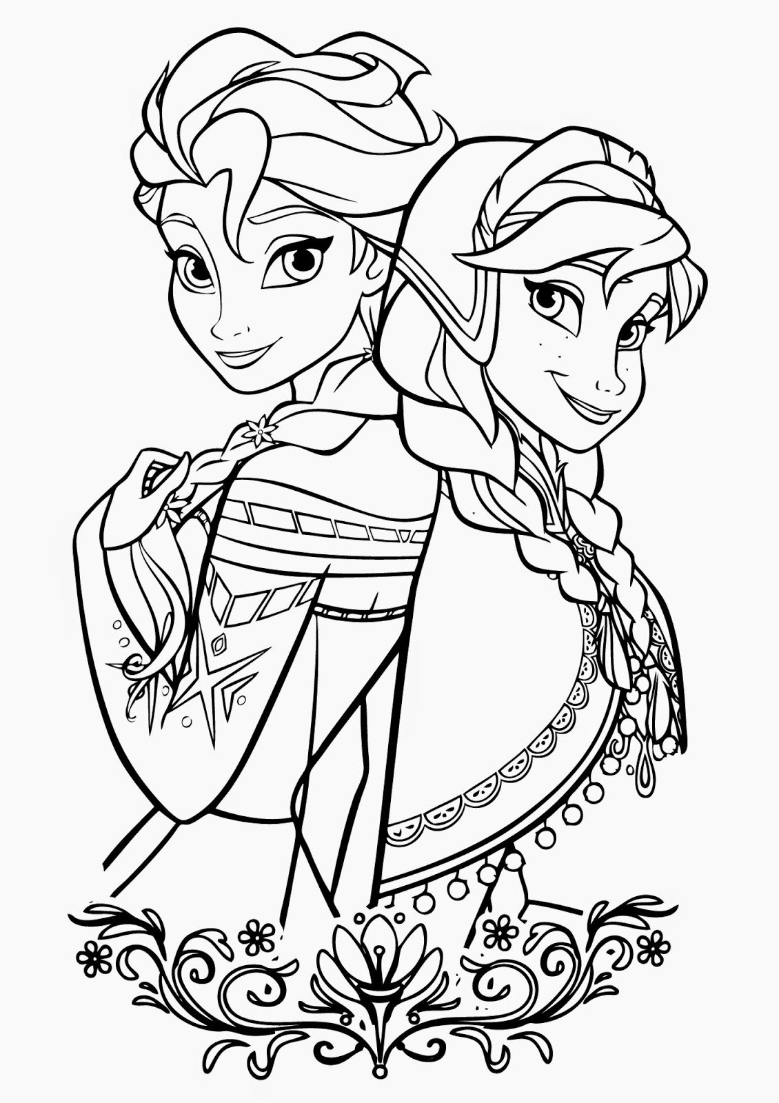 Tranh Tô Màu Elsa Và Anna16