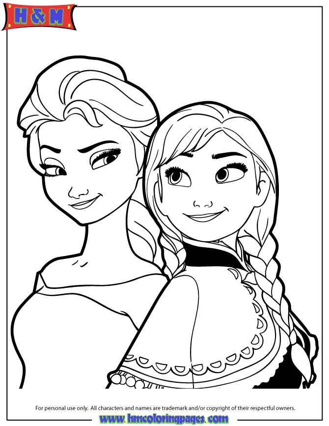 Tranh Tô Màu Elsa Và Anna24