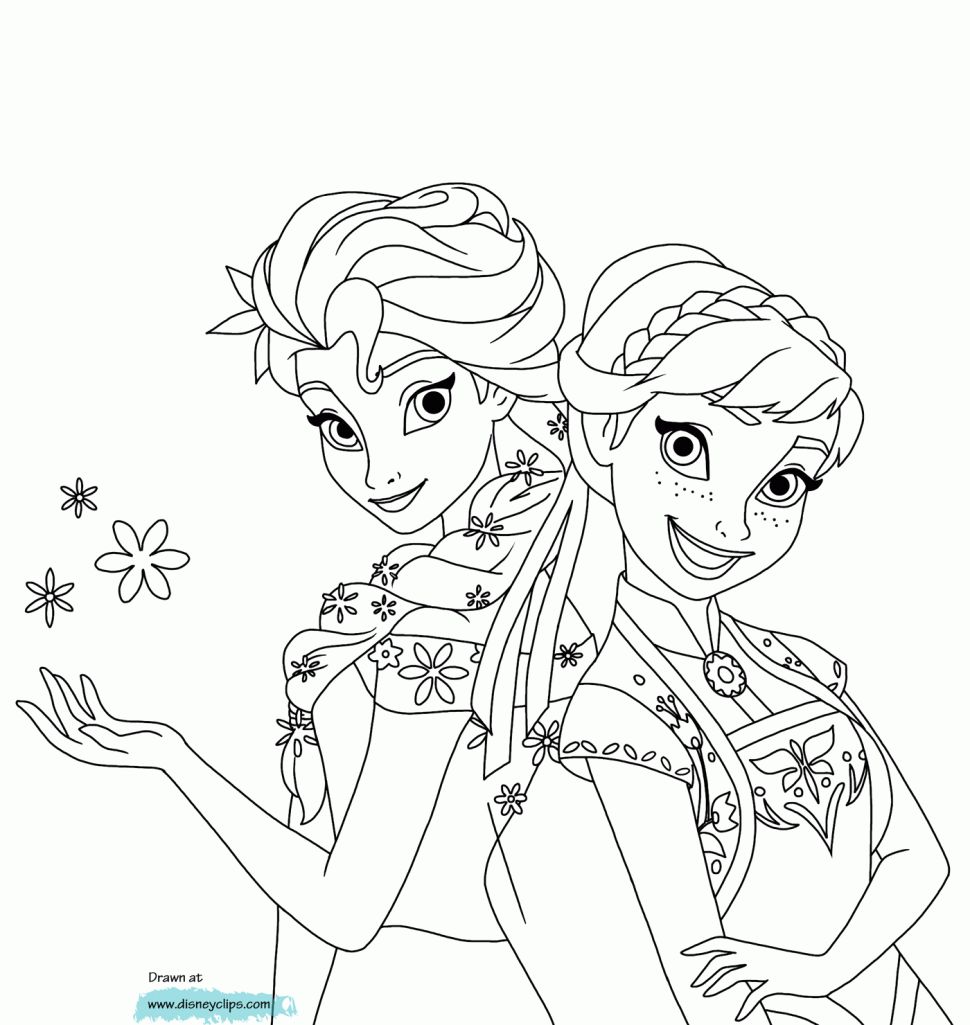 Tranh Tô Màu Elsa Và Anna25
