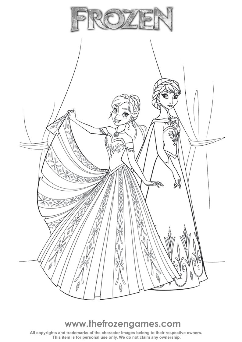 Tranh Tô Màu Elsa Và Anna27