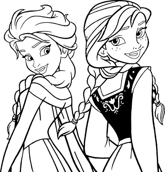 Tranh Tô Màu Elsa Và Anna9