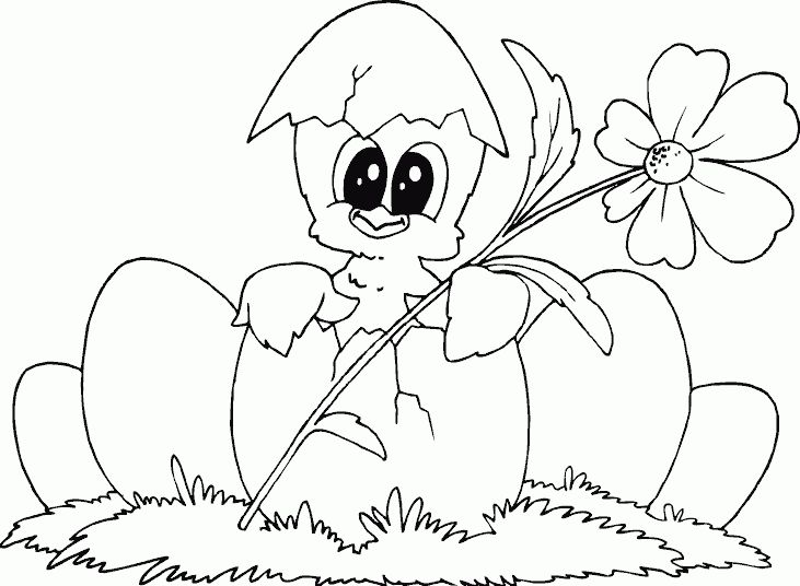 Easter Chicks Coloring Page 49