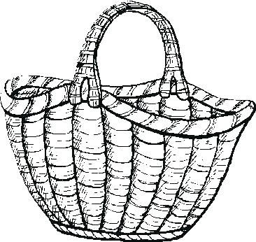 Empty Easter Basket Coloring Page 3