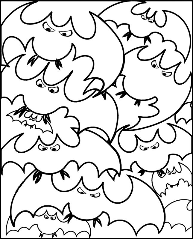 Halloween Coloring Pages Bats 14