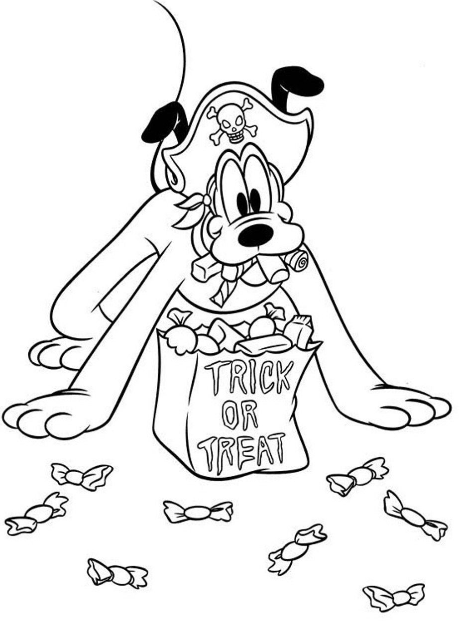 Halloween Dog Coloring Pages 7