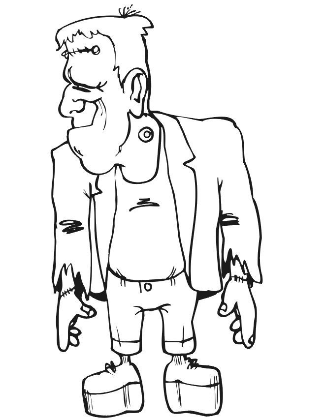 Halloween Frankenstein Coloring Pages 38