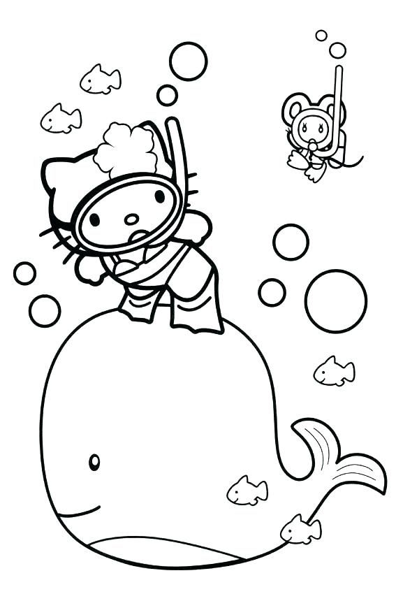 Hello Kitty Halloween Coloring Page 8