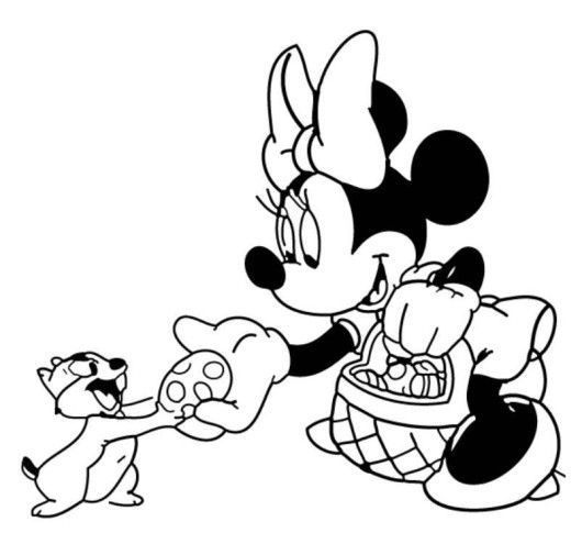 Minnie Mouse Easter Coloring Pages 2