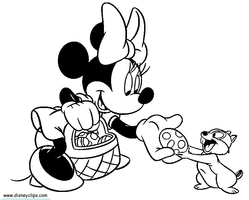Minnie Mouse Easter Coloring Pages 23