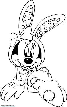 Minnie Mouse Easter Coloring Pages 3