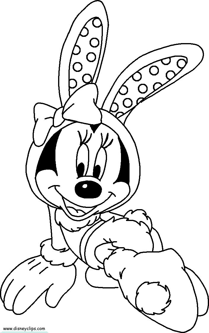 Minnie Mouse Easter Coloring Pages 7
