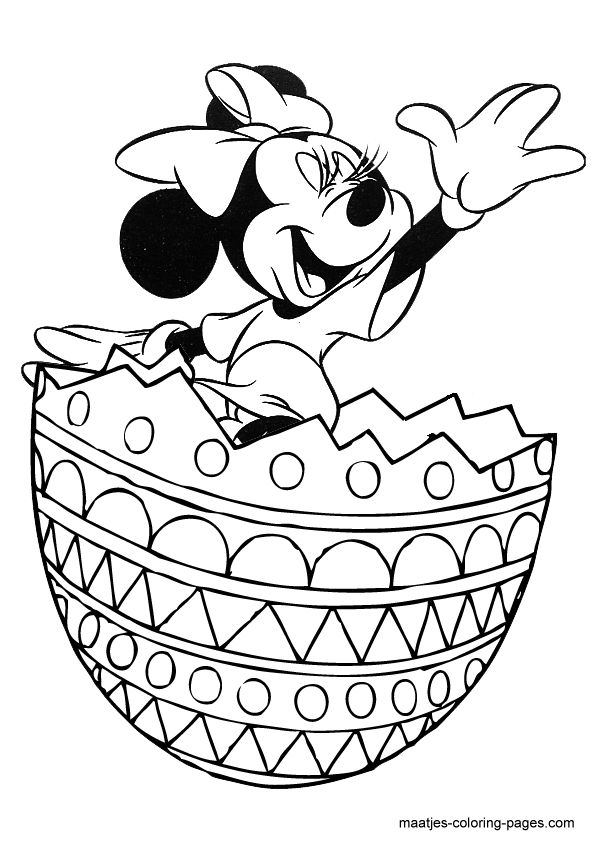 Minnie Mouse Easter Coloring Pages 8