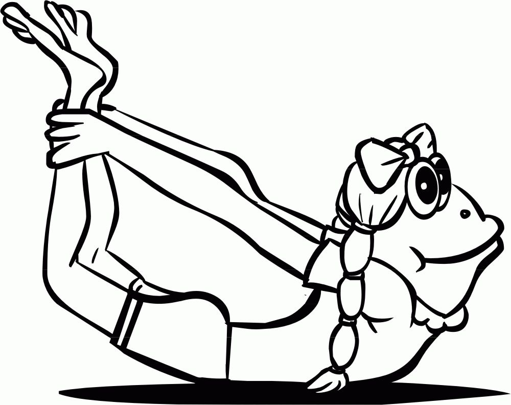 Free ABC Yoga pose coloring pages 3