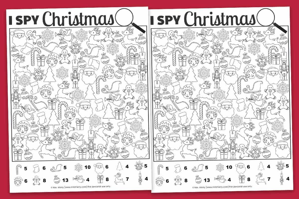 I spy Christmas free printable 10