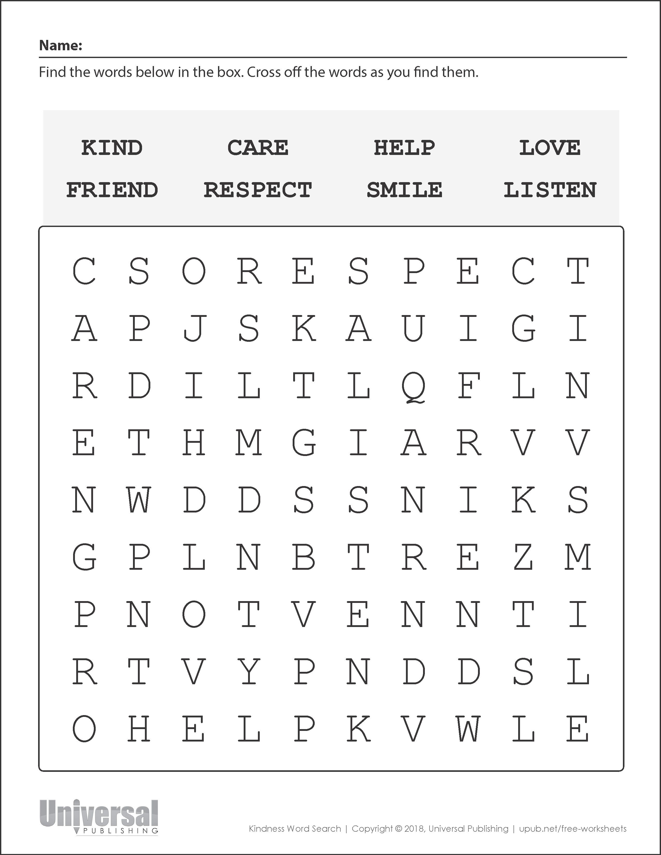 word search kindness 1