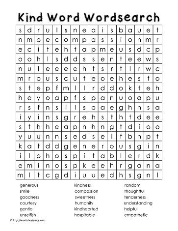 word search kindness 10