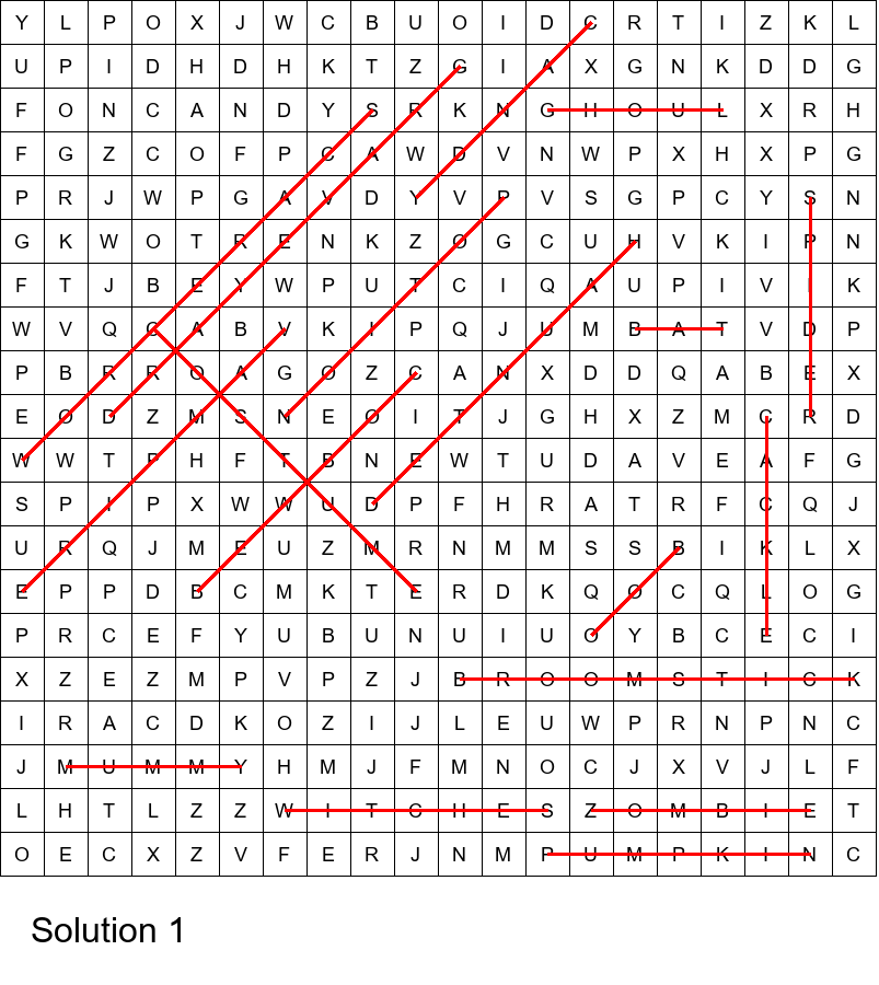 Challenging Halloween word search for teens size 20x20 No 1
