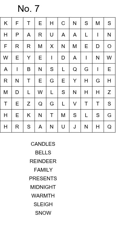 Easy Halloween word search for kids size 10x10 No 7